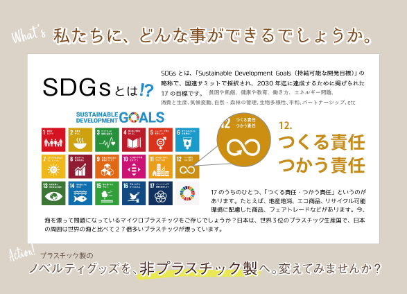 SDGs非プラスティック製品ノベルティグッズ